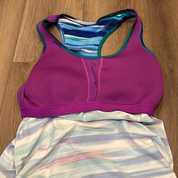 Athleta Racerback Swim or Athletic Tank Adjustable Waist Tie Size Medium - Picture 8 of 9